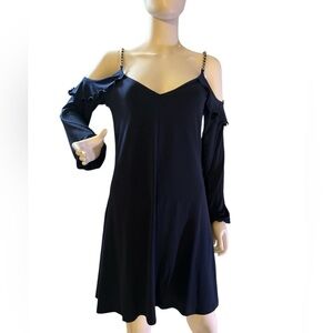 Michael Kors Blue  Mini
Dress with Gold Chain Hardware 
Size M